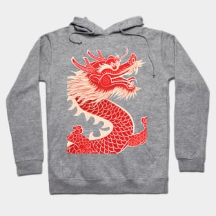 Chinese Dragon 7: Chinese New Year, Year of the Dragon on a light (Kicked Out) background Hoodie